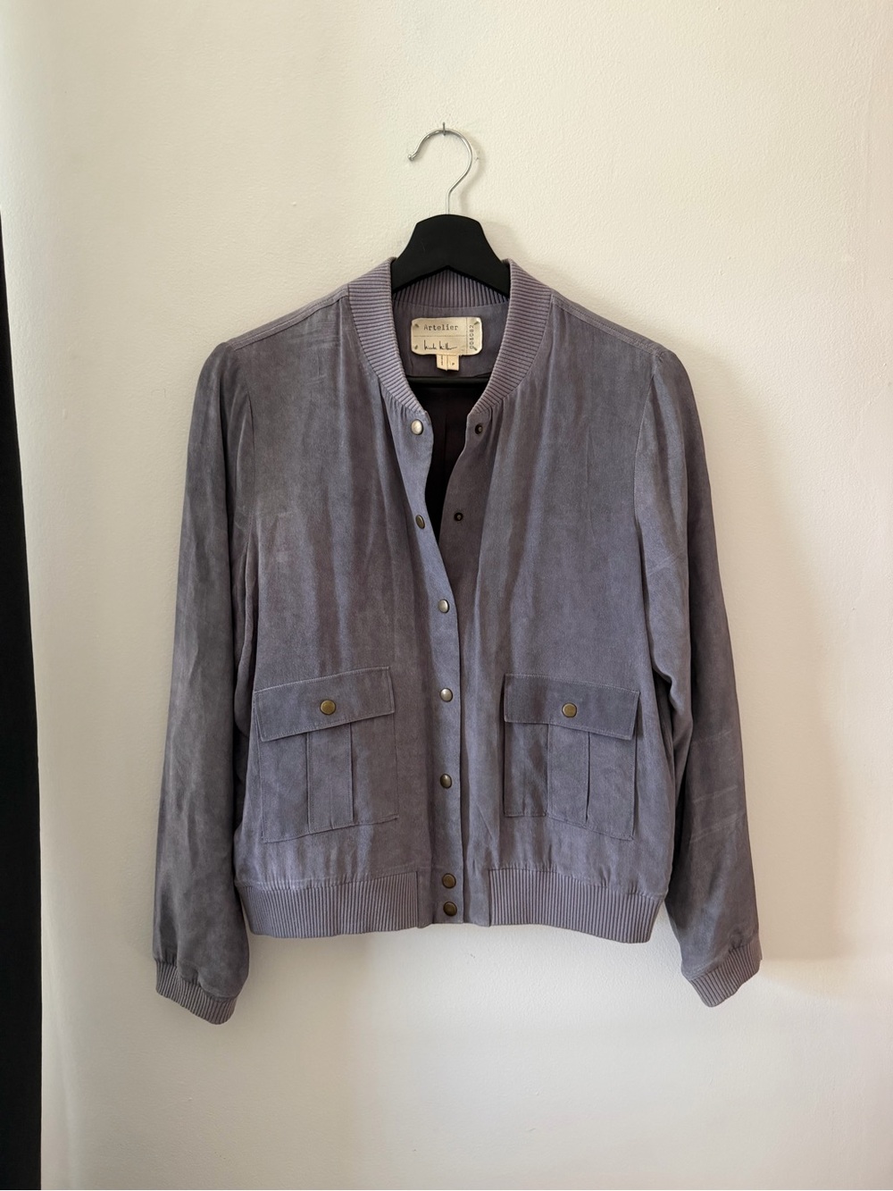 Nicole Miller Silk Bomber Jacket